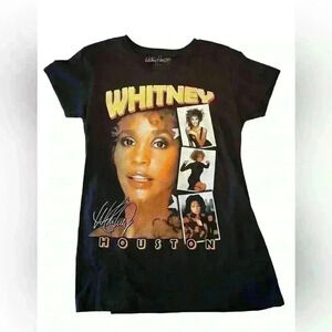 Whitney Houston T-Shirt Black “Whitney” Women’s Size 1X Short Sleeve Round Neck